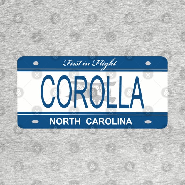 Corolla NC Lic Plate by Trent Tides